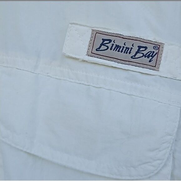 Bimini Bay White Fishing Shirt Outdoor Work Wear Technical Button Up Size XL - Picture 4 of 8